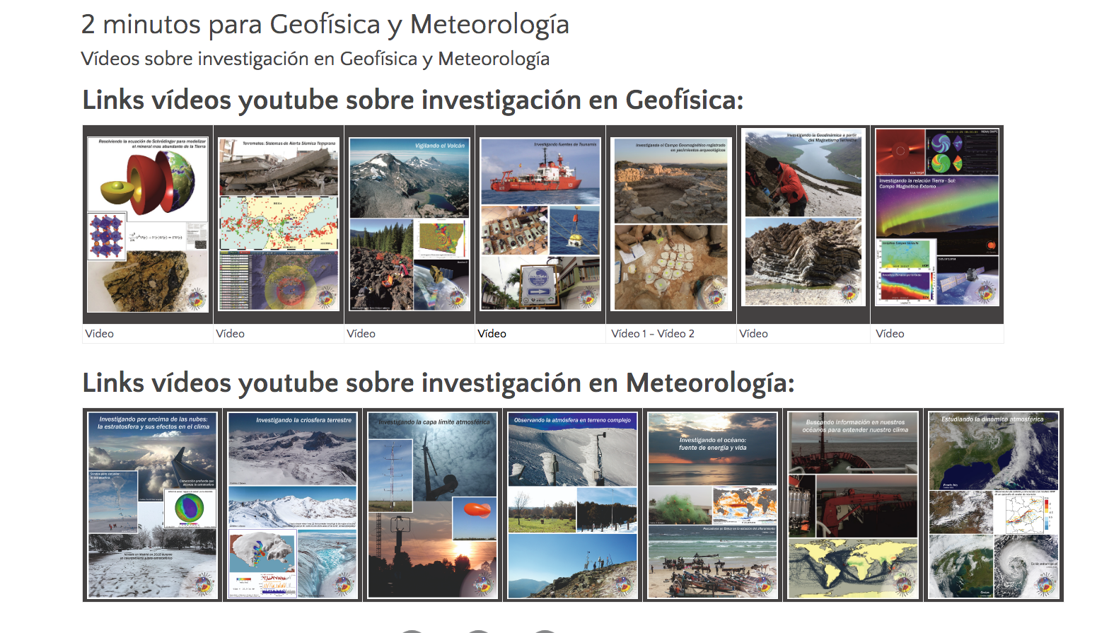 2 minutos para la Geofisica y la meteorología